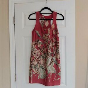 New York & Co Red Silk Dress Size